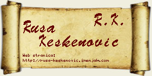 Rusa Keskenović vizit kartica